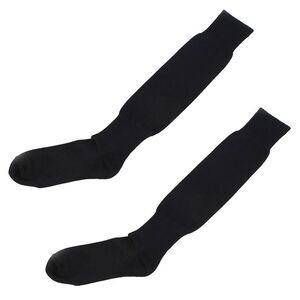 Sport Hockey Baseball Soccer Long Knee-High Cotton Socks Pair one size Black